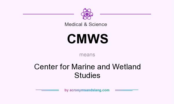 What does CMWS mean? It stands for Center for Marine and Wetland Studies