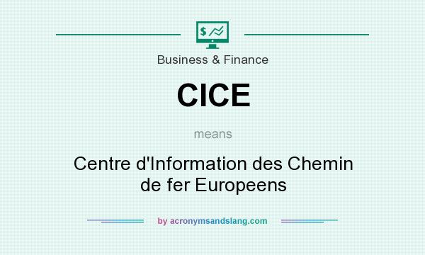What does CICE mean? It stands for Centre d`Information des Chemin de fer Europeens