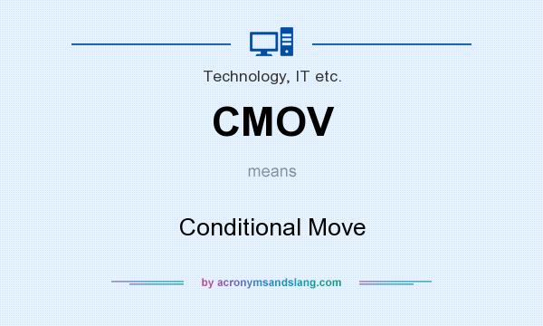 What does CMOV mean? It stands for Conditional Move
