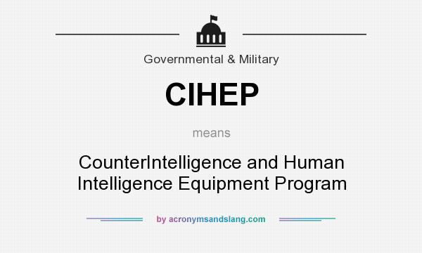 What does CIHEP mean? It stands for CounterIntelligence and Human Intelligence Equipment Program