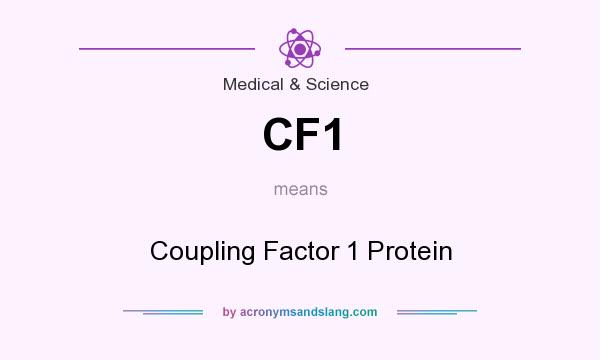 What does CF1 mean? It stands for Coupling Factor 1 Protein