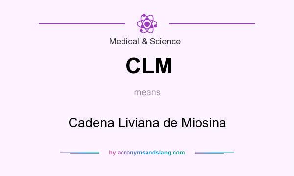 What does CLM mean? It stands for Cadena Liviana de Miosina