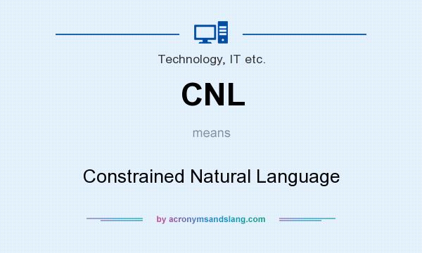 What does CNL mean? It stands for Constrained Natural Language