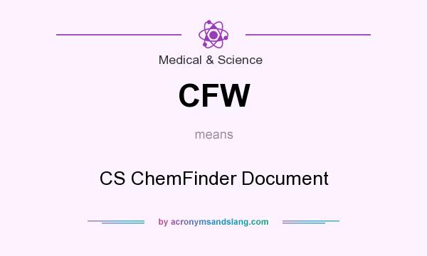 What does CFW mean? It stands for CS ChemFinder Document