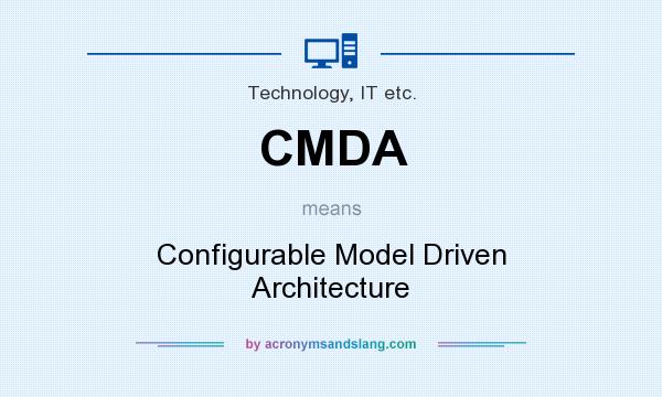What does CMDA mean? It stands for Configurable Model Driven Architecture
