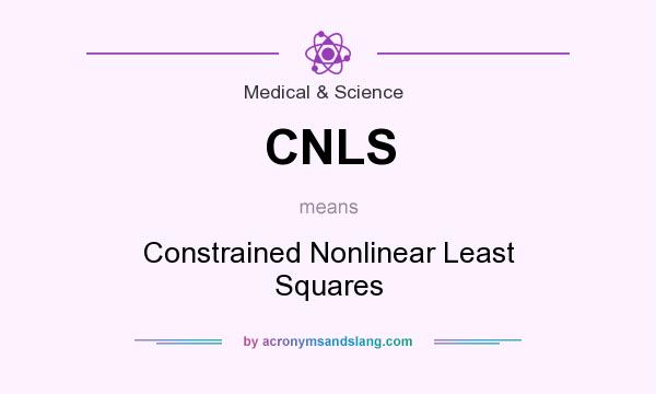 What does CNLS mean? It stands for Constrained Nonlinear Least Squares