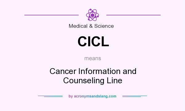 What does CICL mean? It stands for Cancer Information and Counseling Line
