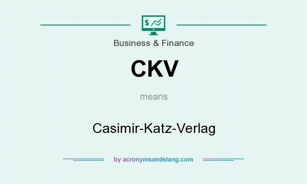 What does CKV mean? It stands for Casimir-Katz-Verlag