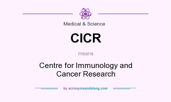 What does CICR mean? It stands for Centre for Immunology and Cancer Research