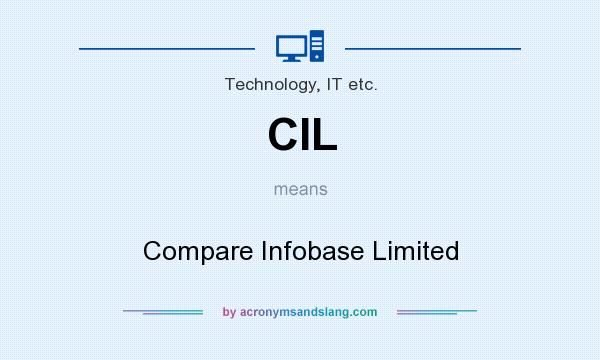 What does CIL mean? It stands for Compare Infobase Limited
