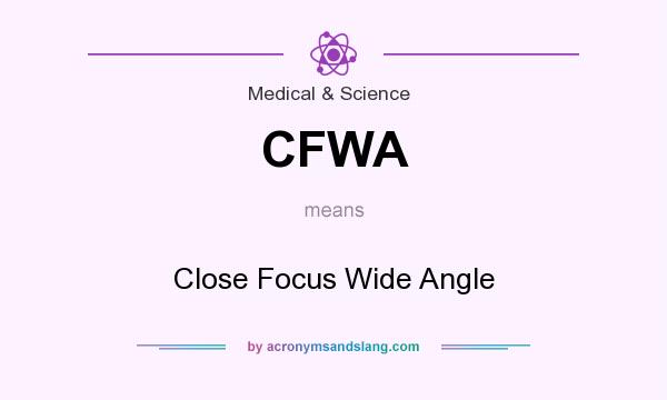What does CFWA mean? It stands for Close Focus Wide Angle
