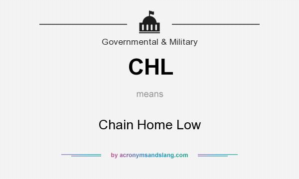 What does CHL mean? It stands for Chain Home Low