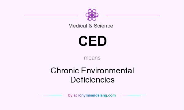 What does CED mean? It stands for Chronic Environmental Deficiencies