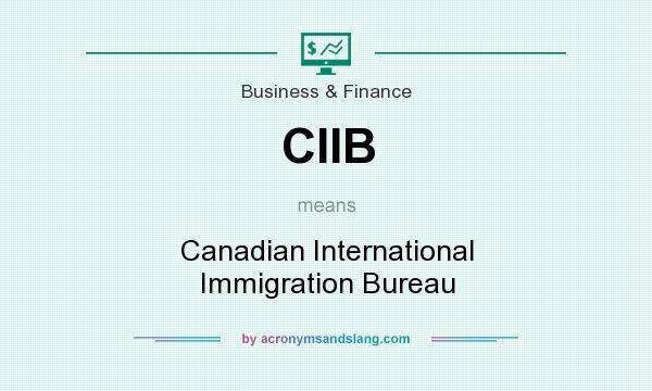 What does CIIB mean? It stands for Canadian International Immigration Bureau