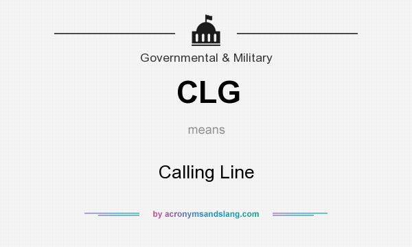 What does CLG mean? It stands for Calling Line