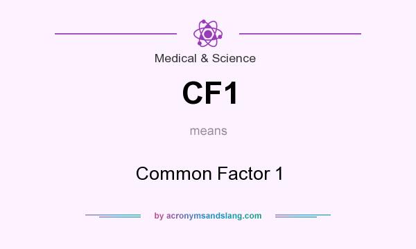 What does CF1 mean? It stands for Common Factor 1