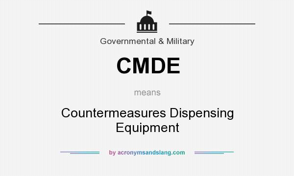 What does CMDE mean? It stands for Countermeasures Dispensing Equipment