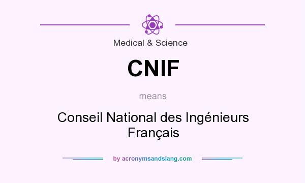 What does CNIF mean? It stands for Conseil National des Ingénieurs Français