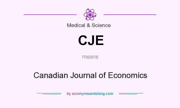 What does CJE mean? It stands for Canadian Journal of Economics