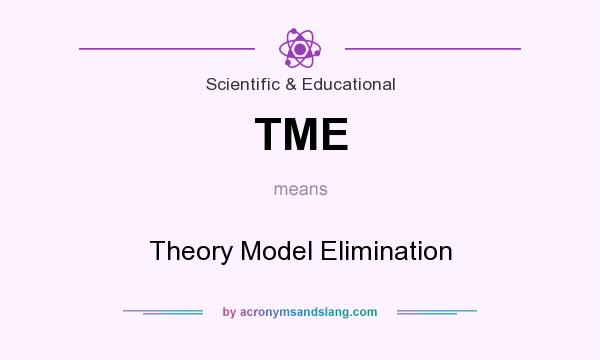 What does TME mean? It stands for Theory Model Elimination