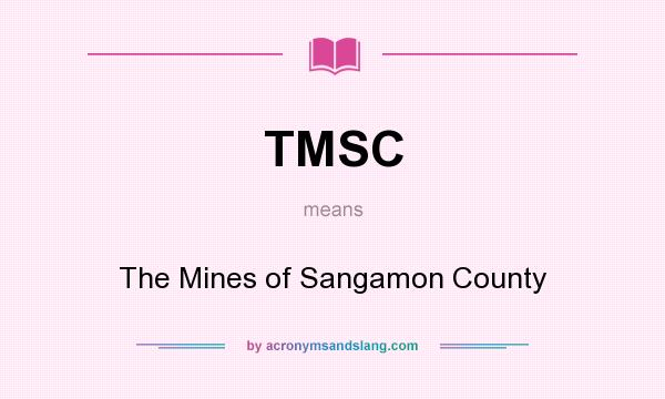 What does TMSC mean? It stands for The Mines of Sangamon County
