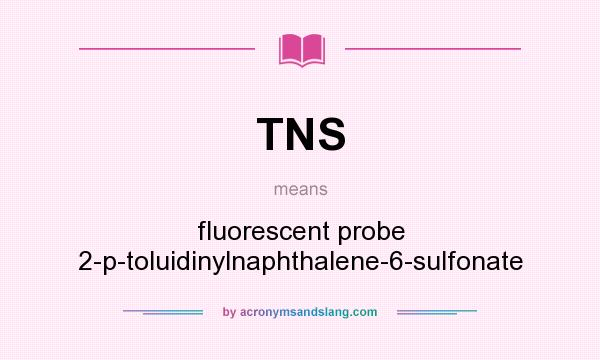 What does TNS mean? It stands for fluorescent probe 2-p-toluidinylnaphthalene-6-sulfonate