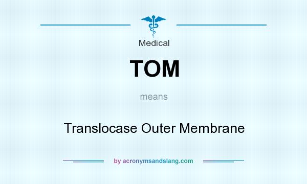 What does TOM mean? It stands for Translocase Outer Membrane