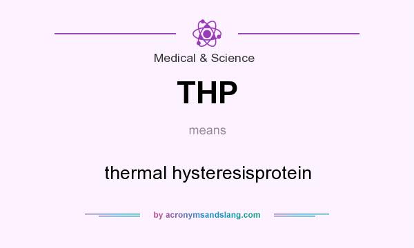 What does THP mean? It stands for thermal hysteresisprotein