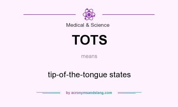 What does TOTS mean? It stands for tip-of-the-tongue states