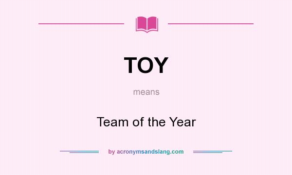 What does TOY mean? It stands for Team of the Year