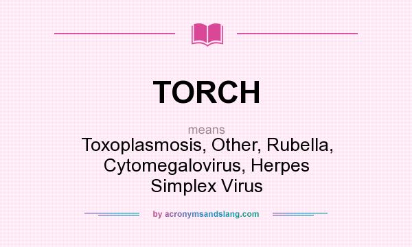 What does TORCH mean? It stands for Toxoplasmosis, Other, Rubella, Cytomegalovirus, Herpes Simplex Virus