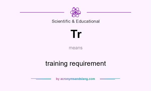 What does Tr mean? It stands for training requirement