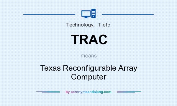 What does TRAC mean? It stands for Texas Reconfigurable Array Computer