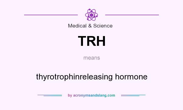 What does TRH mean? It stands for thyrotrophinreleasing hormone
