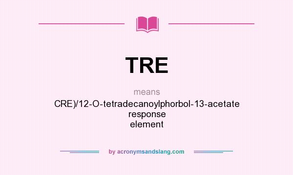 What does TRE mean? It stands for CRE)/12-O-tetradecanoylphorbol-13-acetate response element