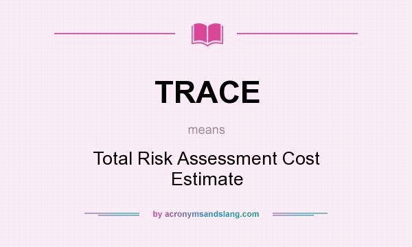 What does TRACE mean? It stands for Total Risk Assessment Cost Estimate
