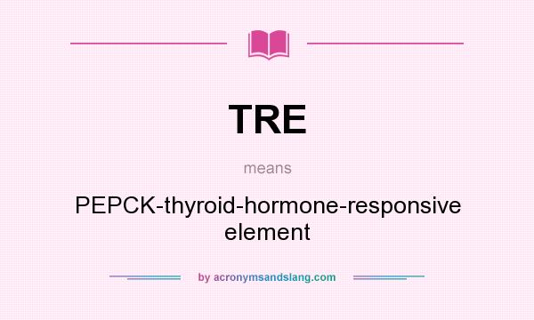 What does TRE mean? It stands for PEPCK-thyroid-hormone-responsive element