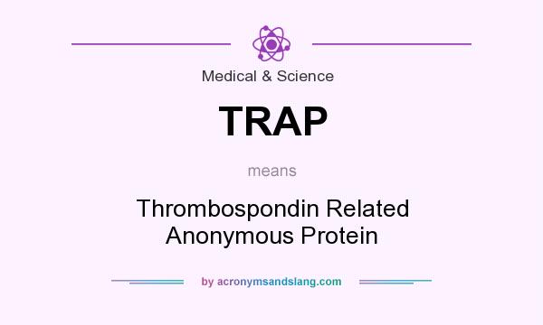 What does TRAP mean? It stands for Thrombospondin Related Anonymous Protein