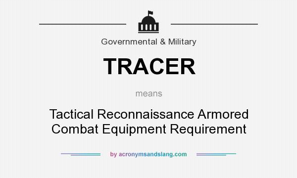 What does TRACER mean? It stands for Tactical Reconnaissance Armored Combat Equipment Requirement