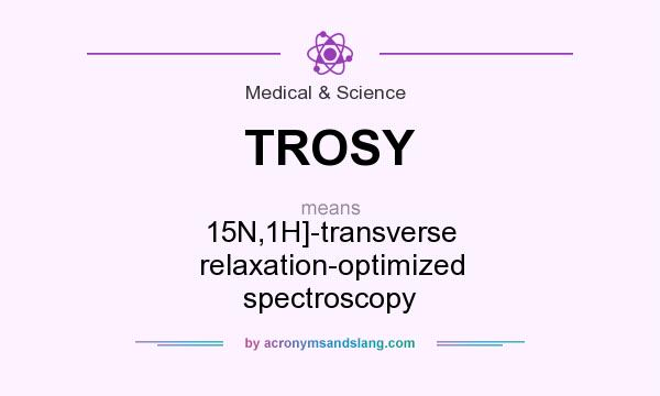 What does TROSY mean? It stands for 15N,1H]-transverse relaxation-optimized spectroscopy