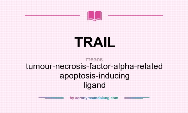 What does TRAIL mean? It stands for tumour-necrosis-factor-alpha-related apoptosis-inducing ligand