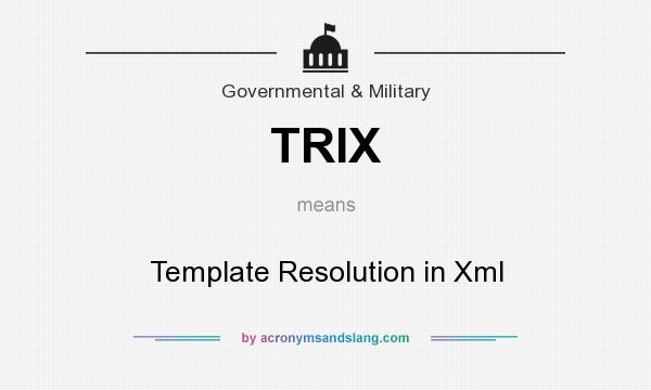 What does TRIX mean? It stands for Template Resolution in Xml
