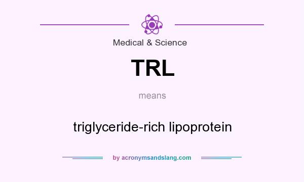 What does TRL mean? It stands for triglyceride-rich lipoprotein