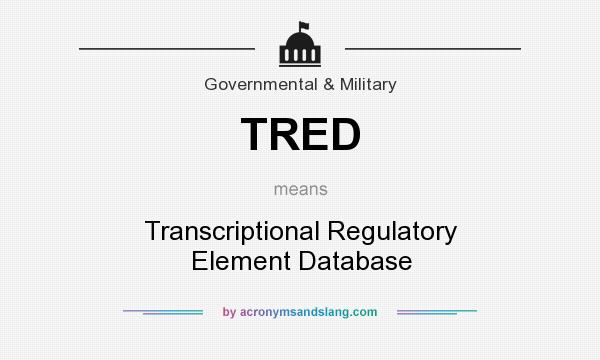 What does TRED mean? It stands for Transcriptional Regulatory Element Database