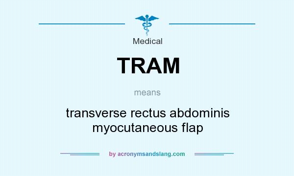 What does TRAM mean? It stands for transverse rectus abdominis myocutaneous flap