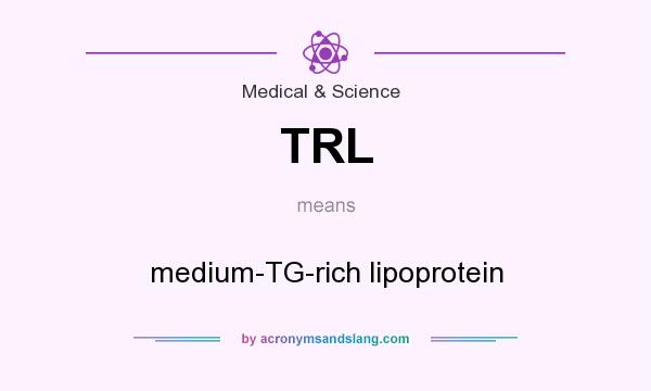 What does TRL mean? It stands for medium-TG-rich lipoprotein