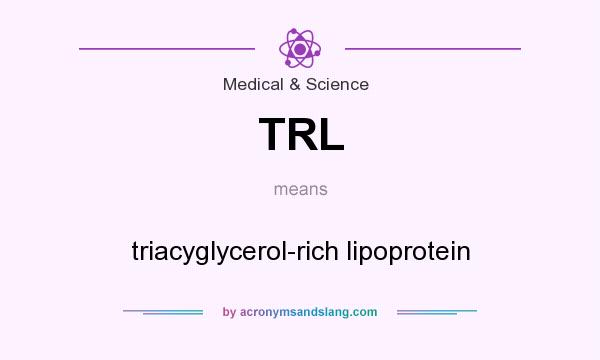 What does TRL mean? It stands for triacyglycerol-rich lipoprotein