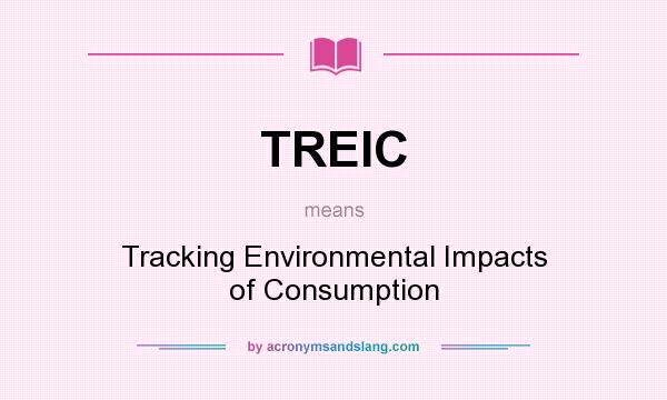 What does TREIC mean? It stands for Tracking Environmental Impacts of Consumption