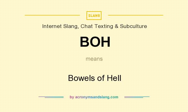 What does BOH mean? It stands for Bowels of Hell