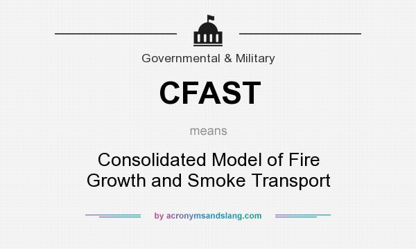 What does CFAST mean? It stands for Consolidated Model of Fire Growth and Smoke Transport